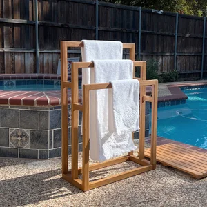 Swimming Pool Pool Towel Drying Rack Swimming Pool Outdoor Wooden