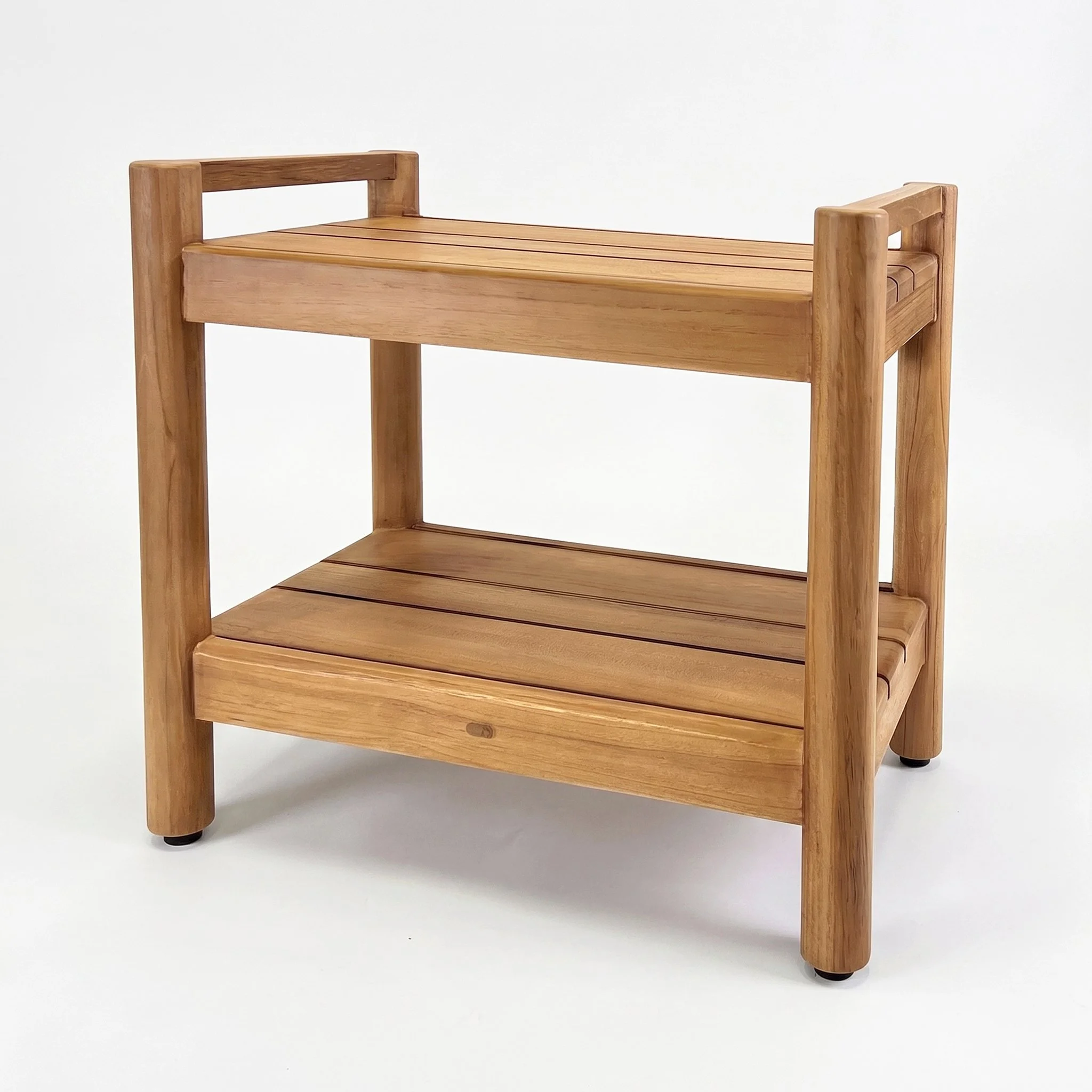 ST-61A  SOLID TEAK 20" SHOWER BENCH WITH ARMS