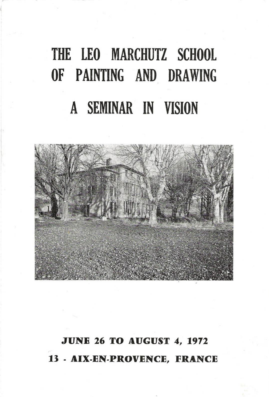 Brochure, first summer school, 1972