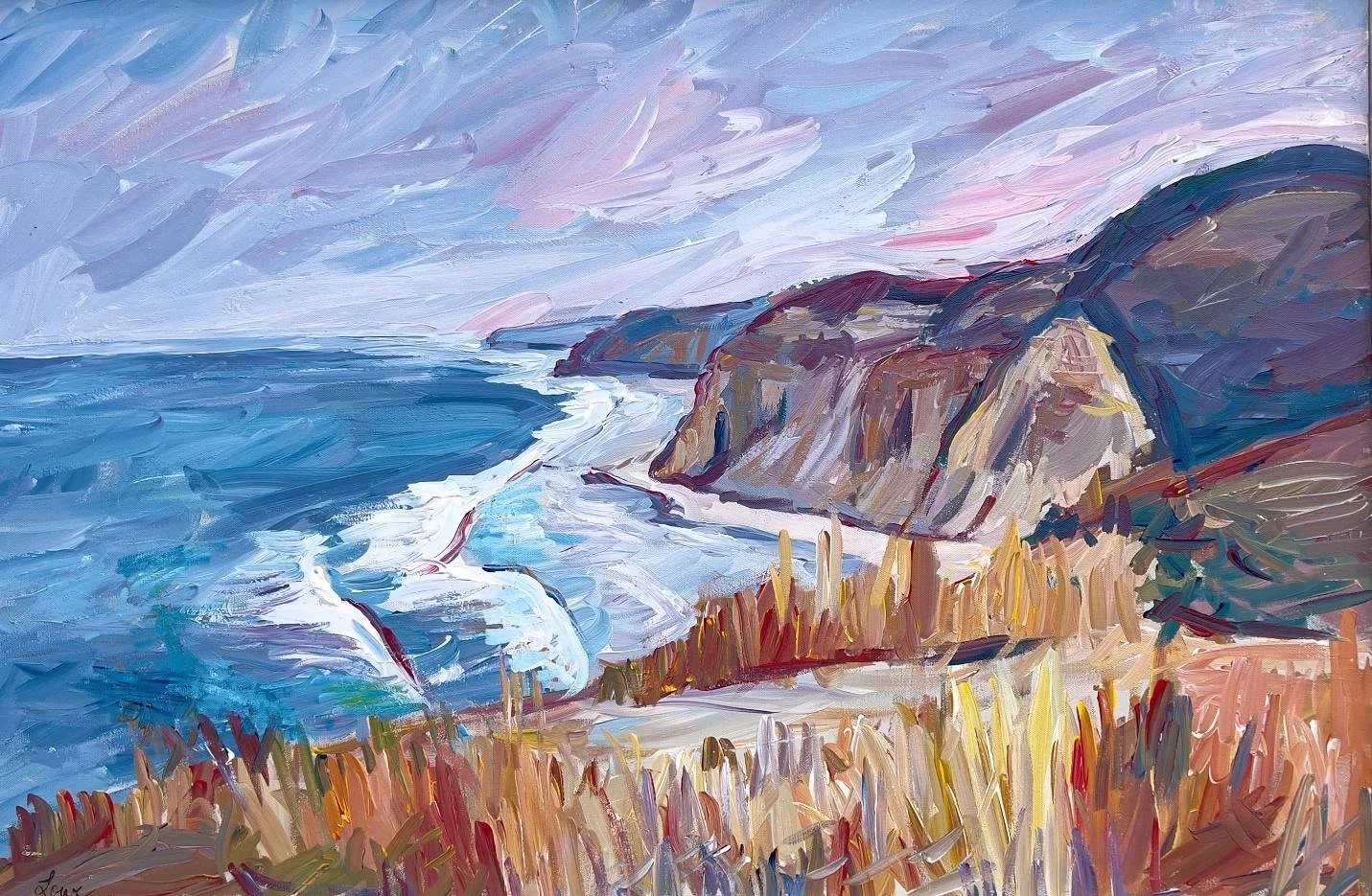 La Jolla Cliffs, Acrylic on Canvas, 1990’s