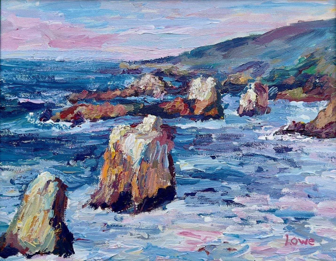 South of Carmel, Acrylic on Canvas, 1990’s