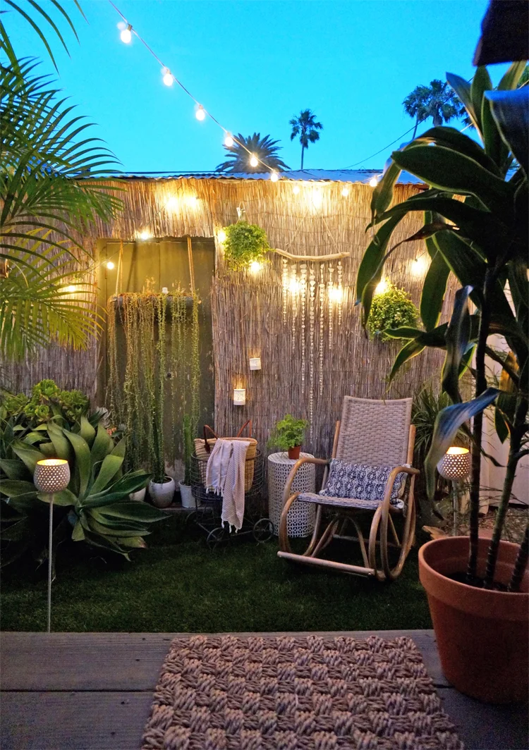 View from the bedroom to the garden nursery lounge.