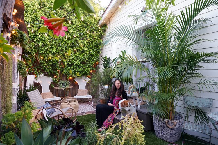  in the garden (at 21 weeks pregnant) with stanlee and sophee. (Photo by adam)