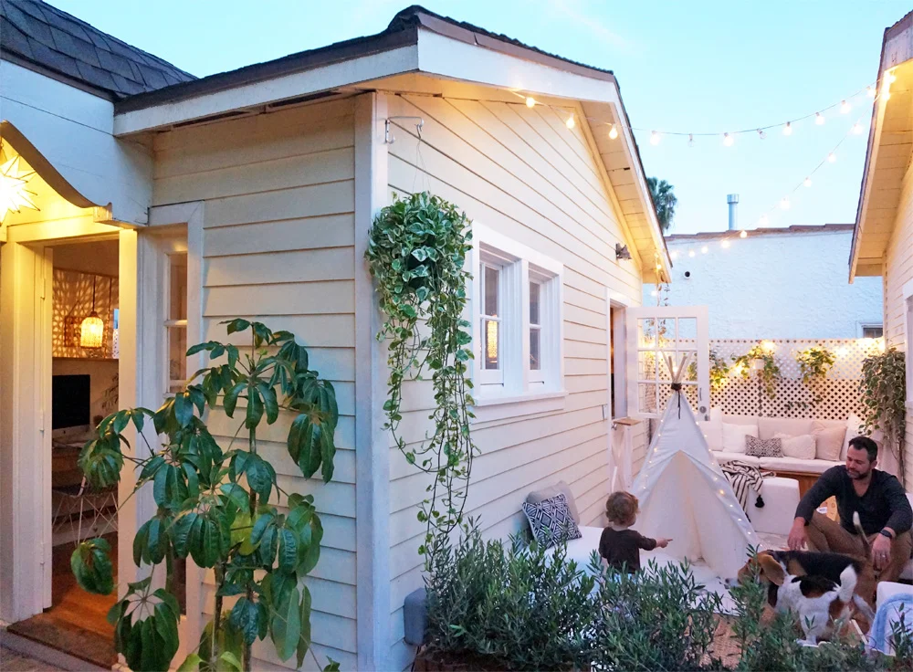 "AFTER" ... again! The porch updated for West and his friends, as well as all the parents.