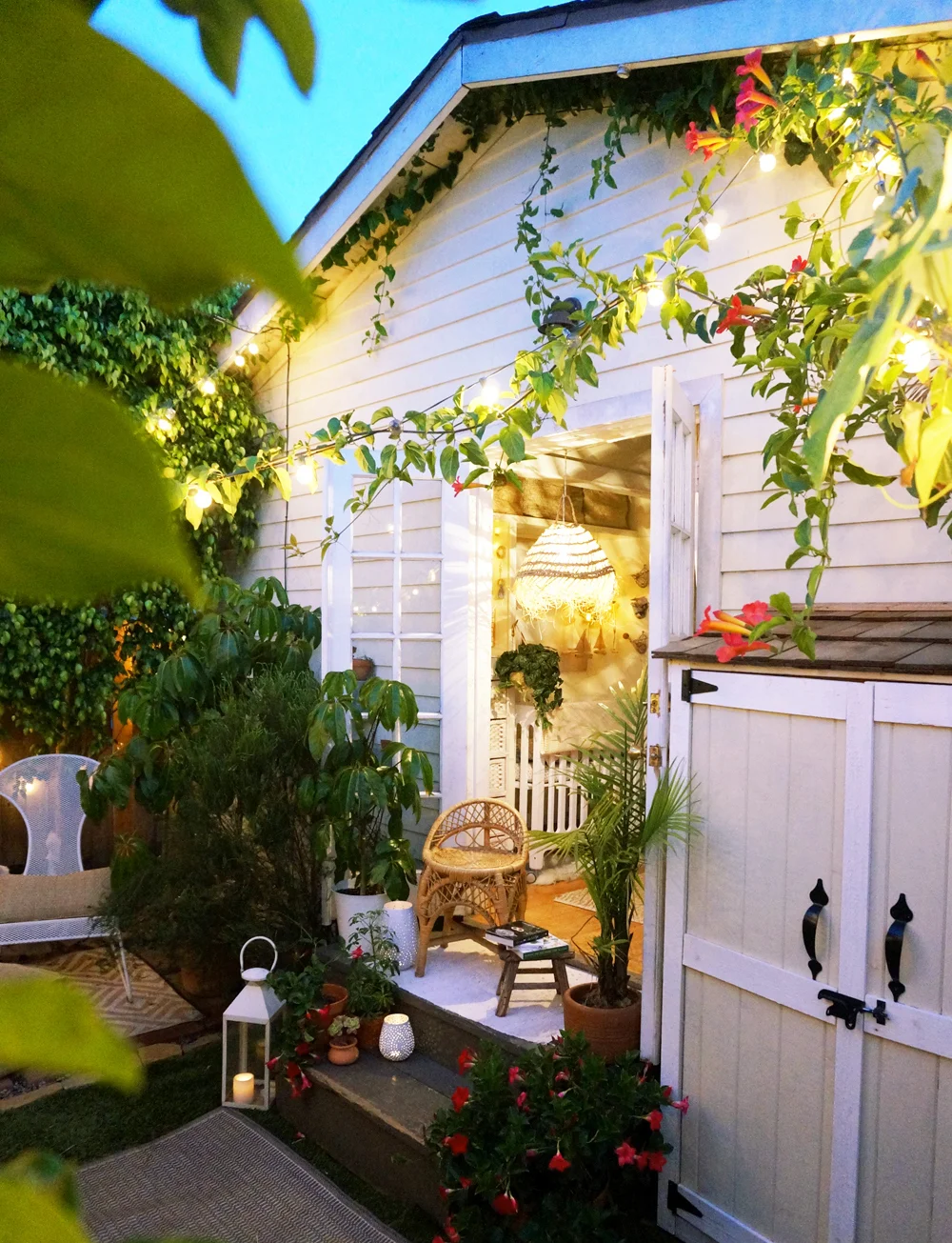 Before + After: The Cottage Back Patio — The Tiny Canal Cottage, image size:1000x1305
