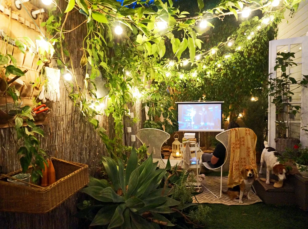 Above: At-home date night with Adam. 