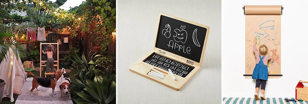 Left image from our Cottage. Middle image via Crate and Barrel. Right image via George & Willy.