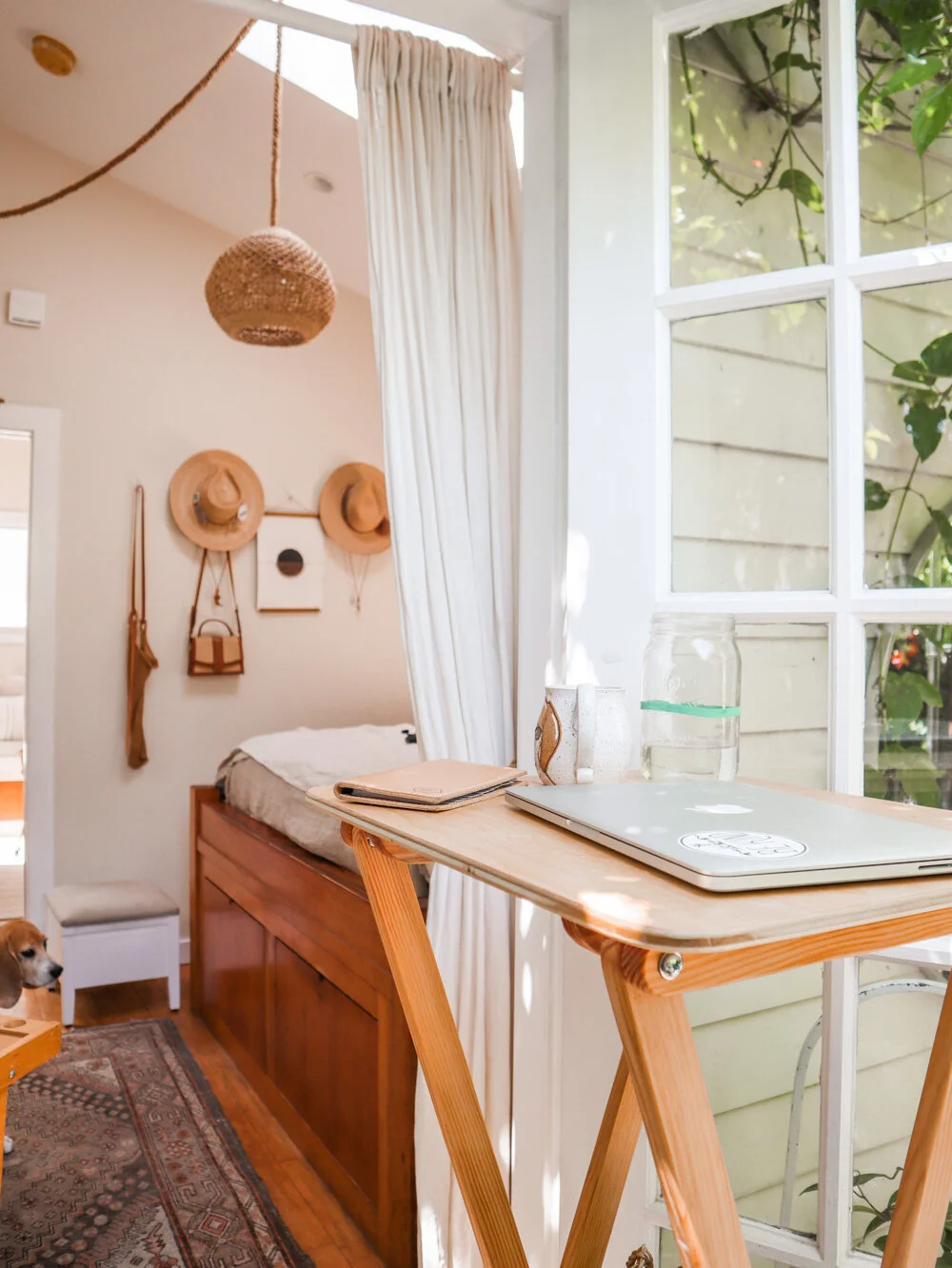 Working From Home Folding Desk for Small Spaces — The Tiny Canal Cottage