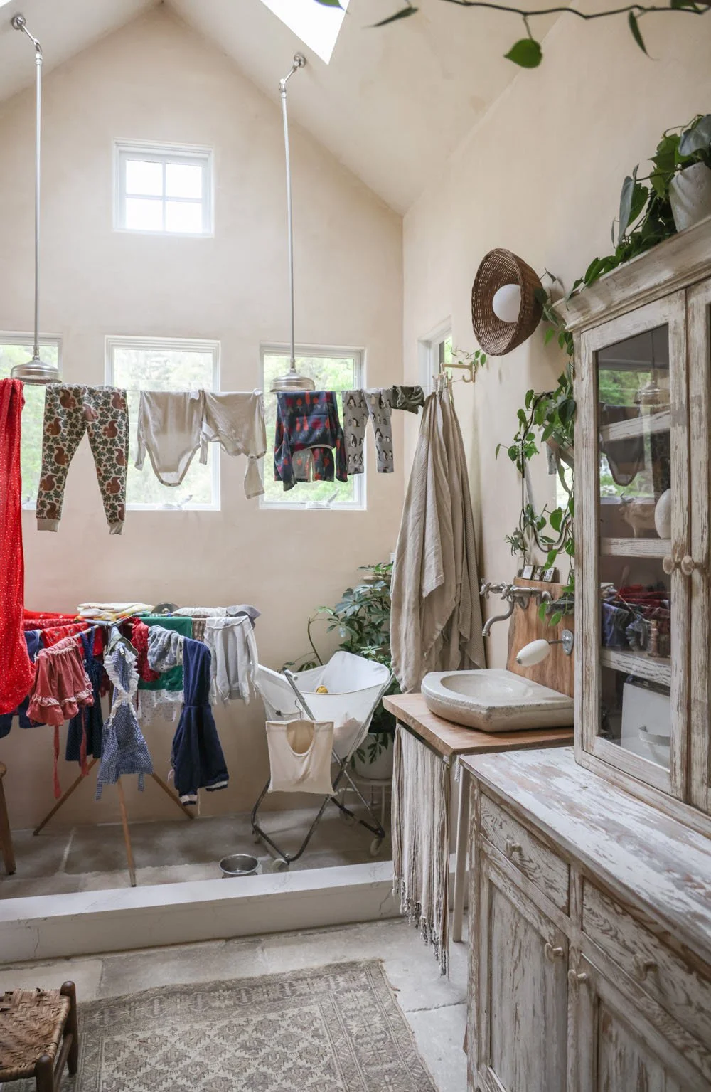Small Space Laundry Zone Solution for Air Drying Linens — The Tiny ...
