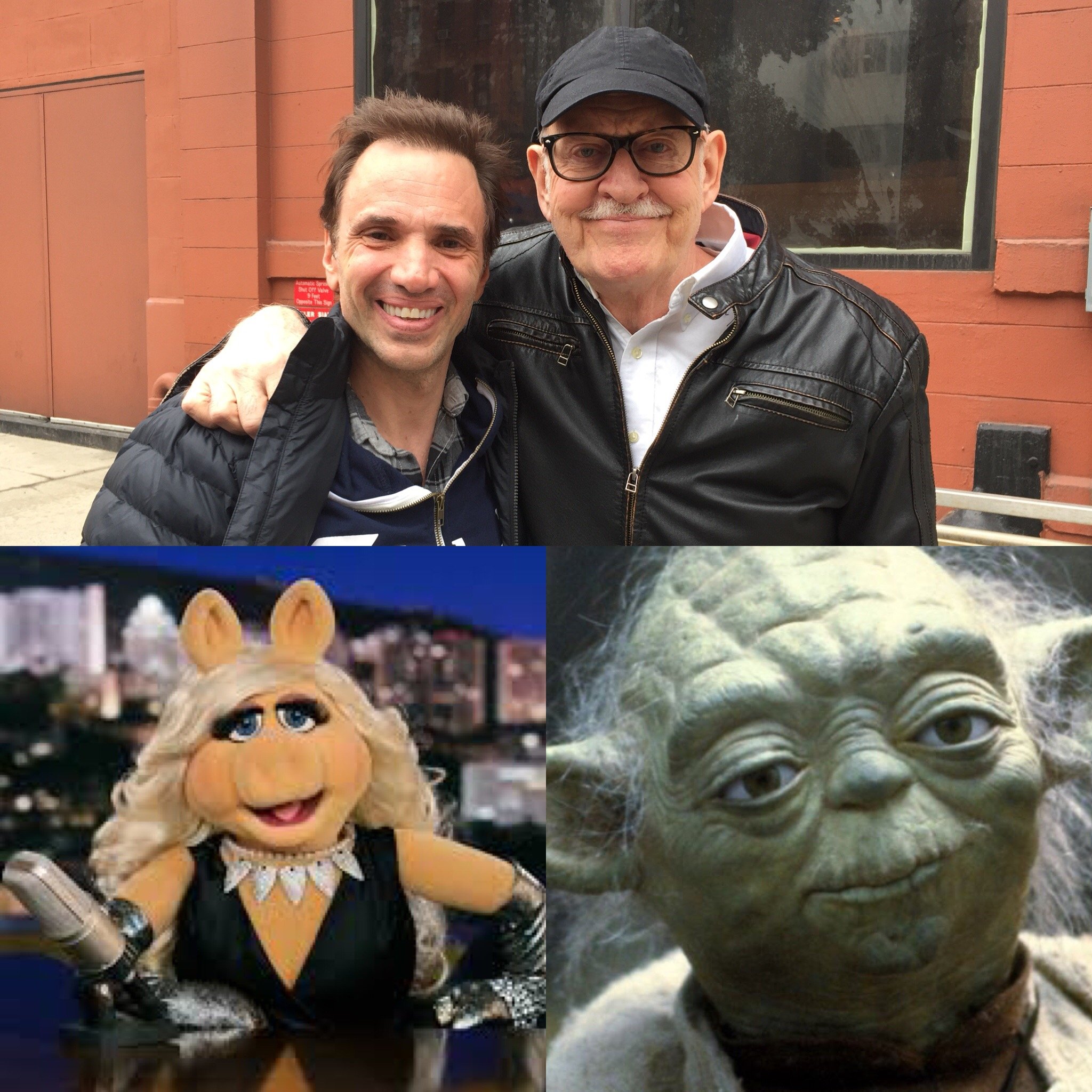 Paul and Frank oz w-muppets and Yoda.JPG