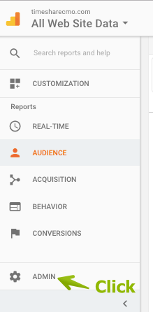 A. Locate the Admin Tools in GA's Navigation Bar