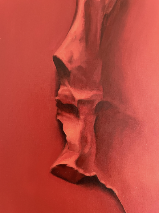  Soft Touch Red Oil on linen 72 x 56 cm 