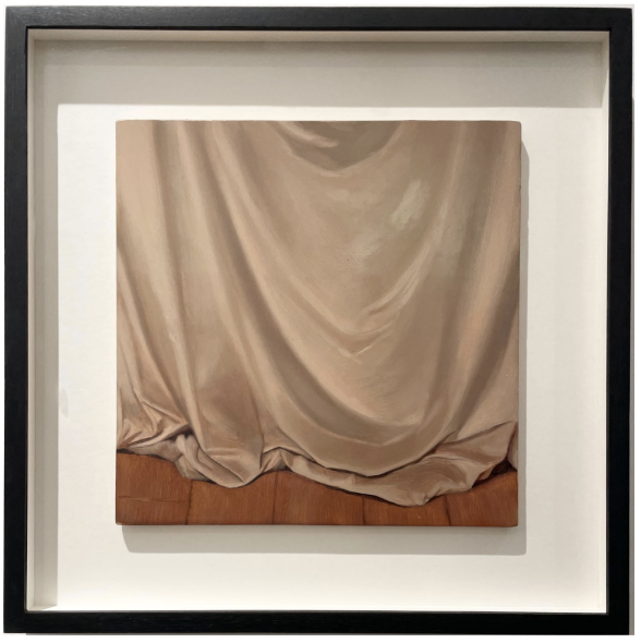  Cloth Study IV, 2024 Oil on board Framed 30 x 30 cm  