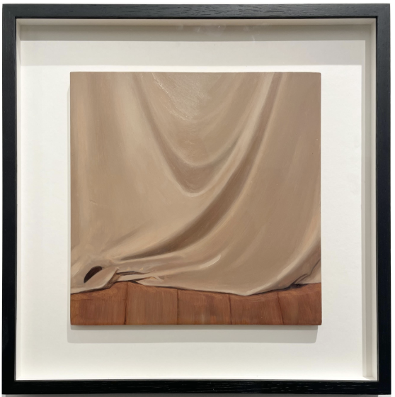  Cloth Study III, 2024 Oil on board Framed 30 x 30 cm    