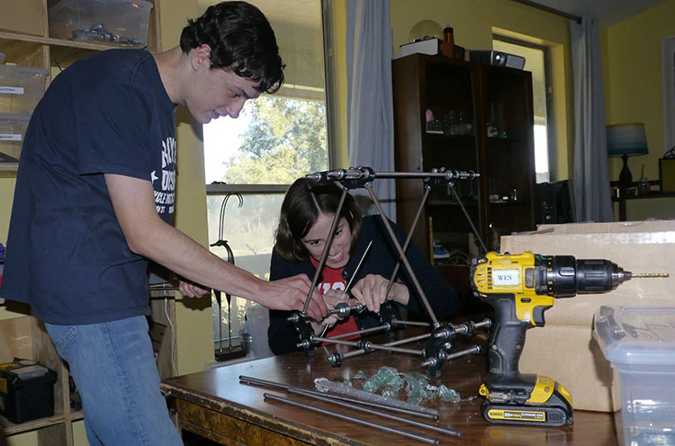 Flynn and Jacquelyn, who will be our first two Skybridge graduates, building a 3D printer. We could have simply bought a printer, but they wanted to build one. And I love the idea that our students are leaving a maker legacy for future Skybridge kids to use for creating.