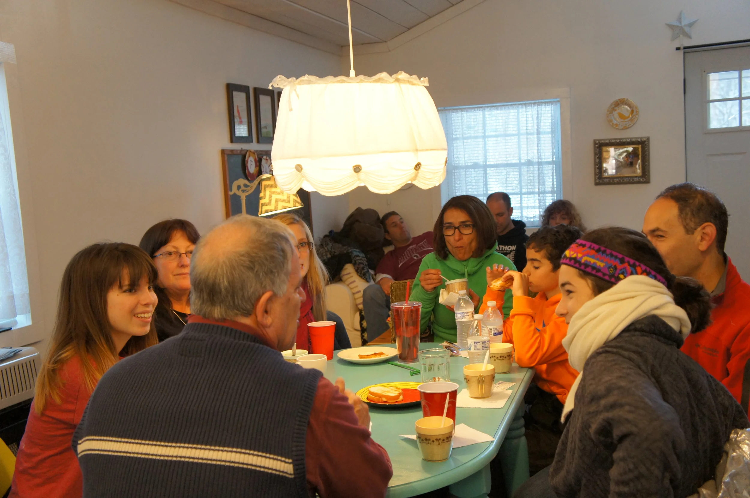 feeding the german family at the cabin