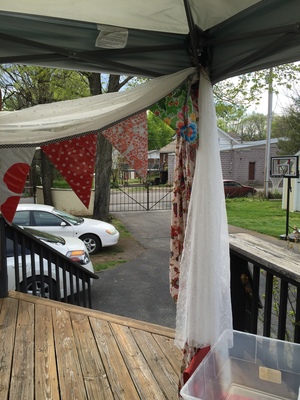 PRE-EVENT SET-UP ON THE PORCH