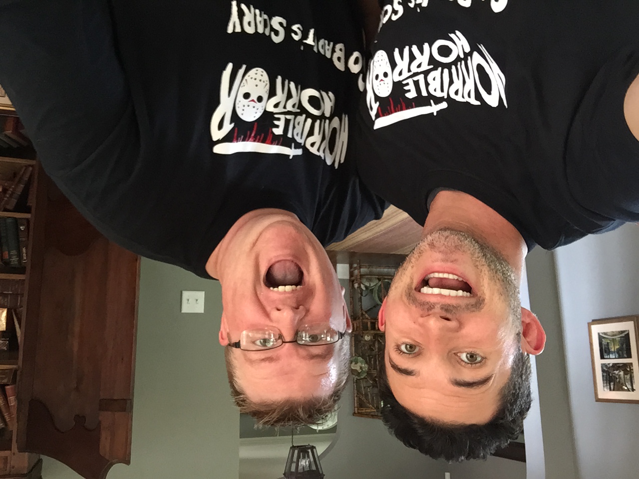 Justin Willman & Marshall Hampton after recording episode 17 Graduation Day