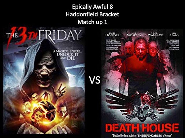 WHICH IS WORSE?! Vote in the comments below. Here is the Epically Awful 8! We have The 13th Friday vs Death House! This is a good one! Keep up the votes Moongoons #the13thfriday #deathhouse #epicallyawful8 #horriblehorrorpodcast #horrorpodcast #moong