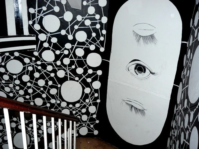 Mural on 3 walls designed and painted for the Forest Café, Edinburgh, 2008.