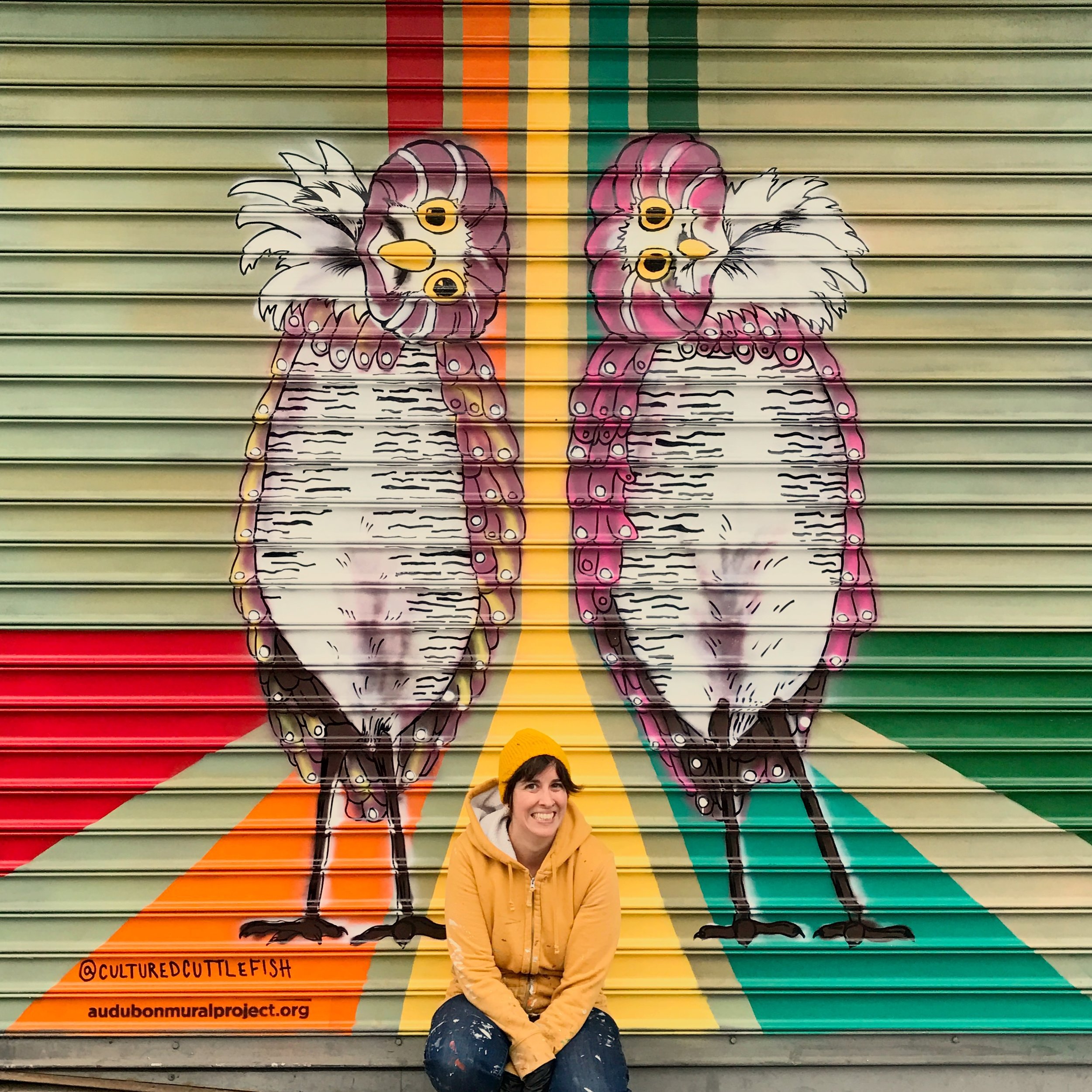  Burrowing owls mural for the  Audubon Mural Project &nbsp;on 145th and Broadway in Harlem, NYC. October 2016. 