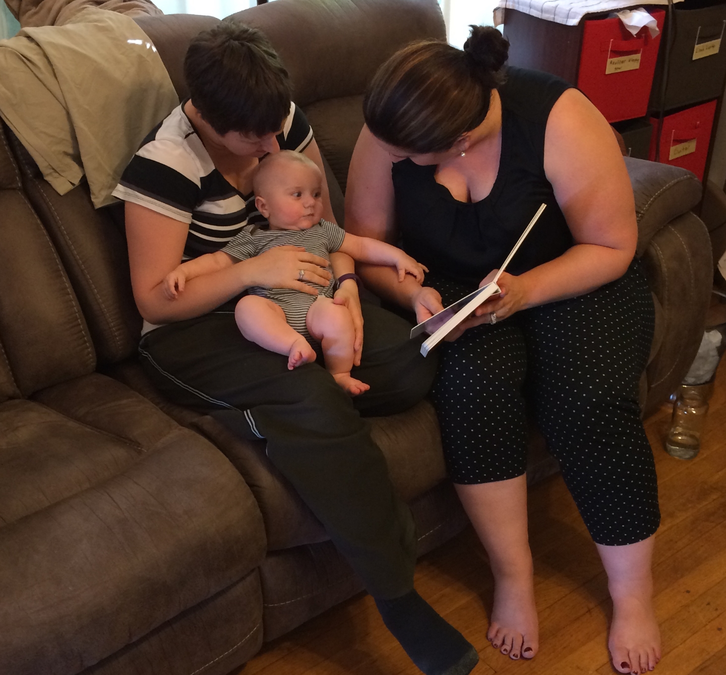 Reading the books Aunt Rebecca brought him