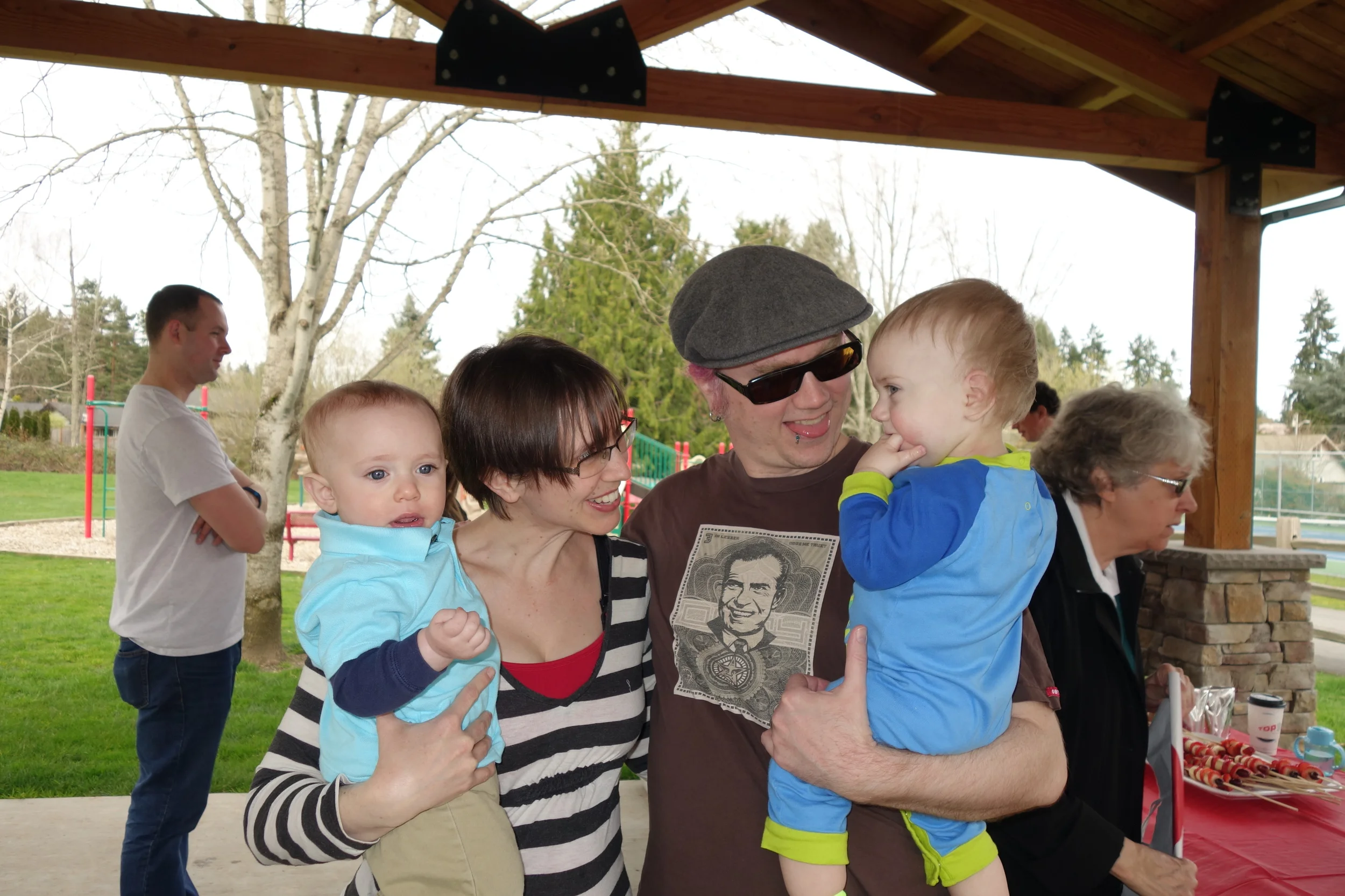 Chillin' at Noah (and Ethan's) birthday
