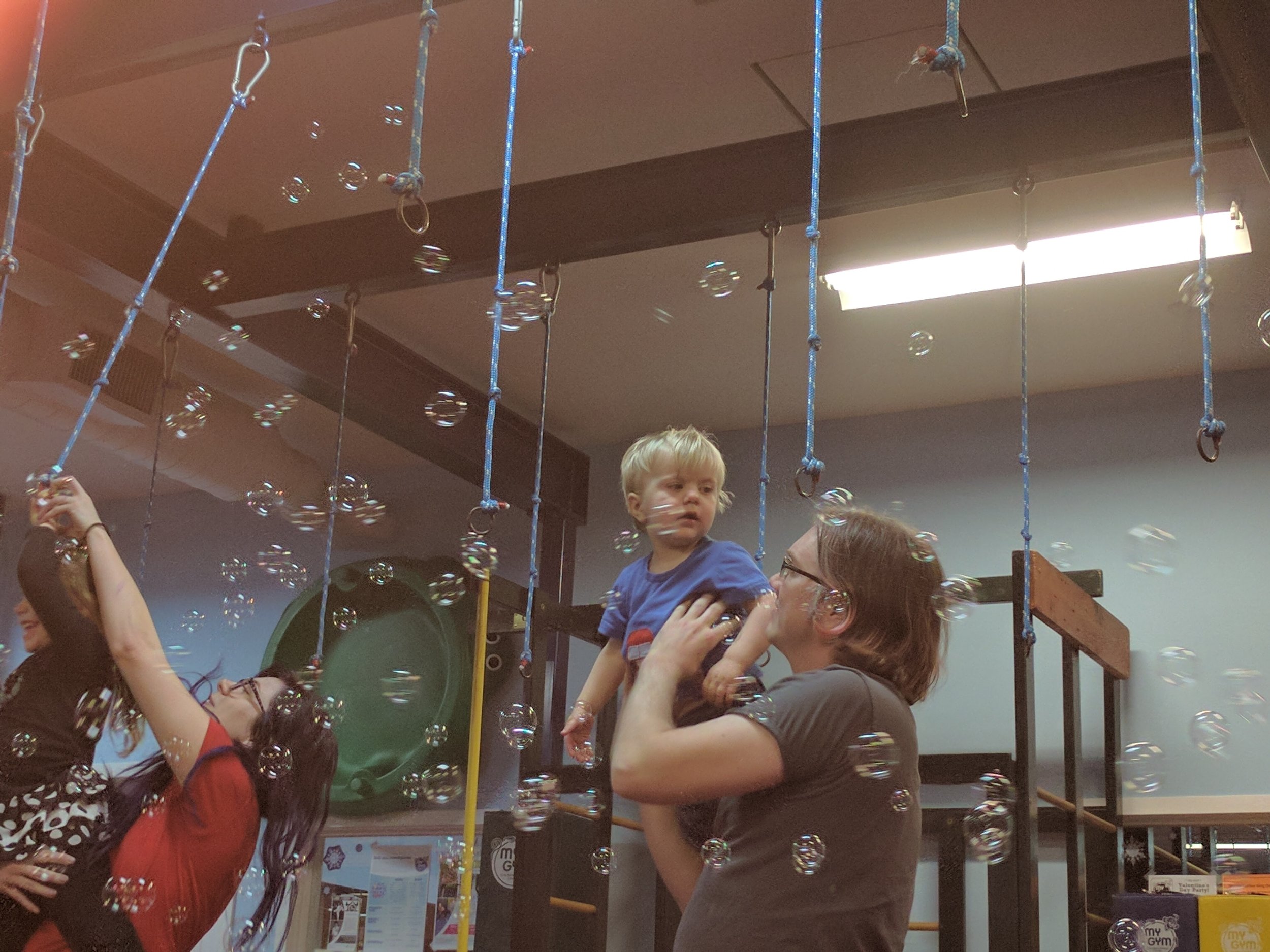 Bubbles at Sofia's birthday