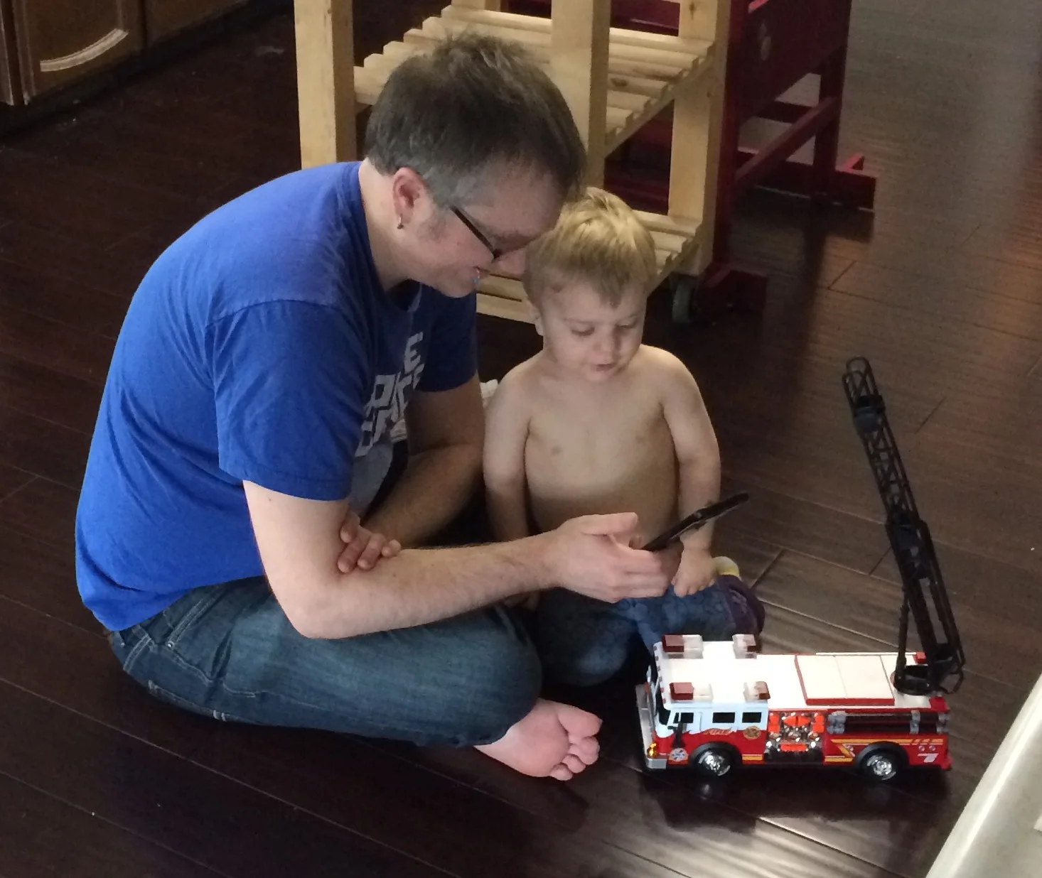 Fire truck day! AKA Birthday!