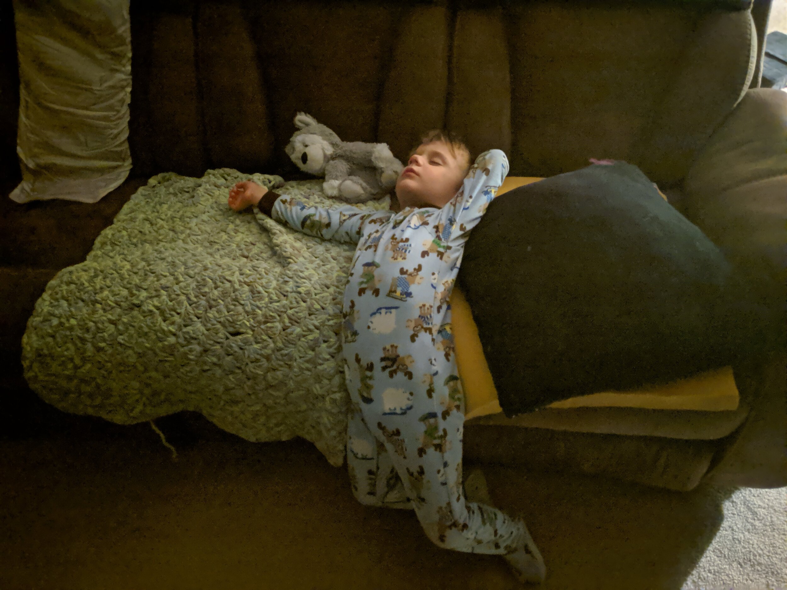 yep, he's asleep