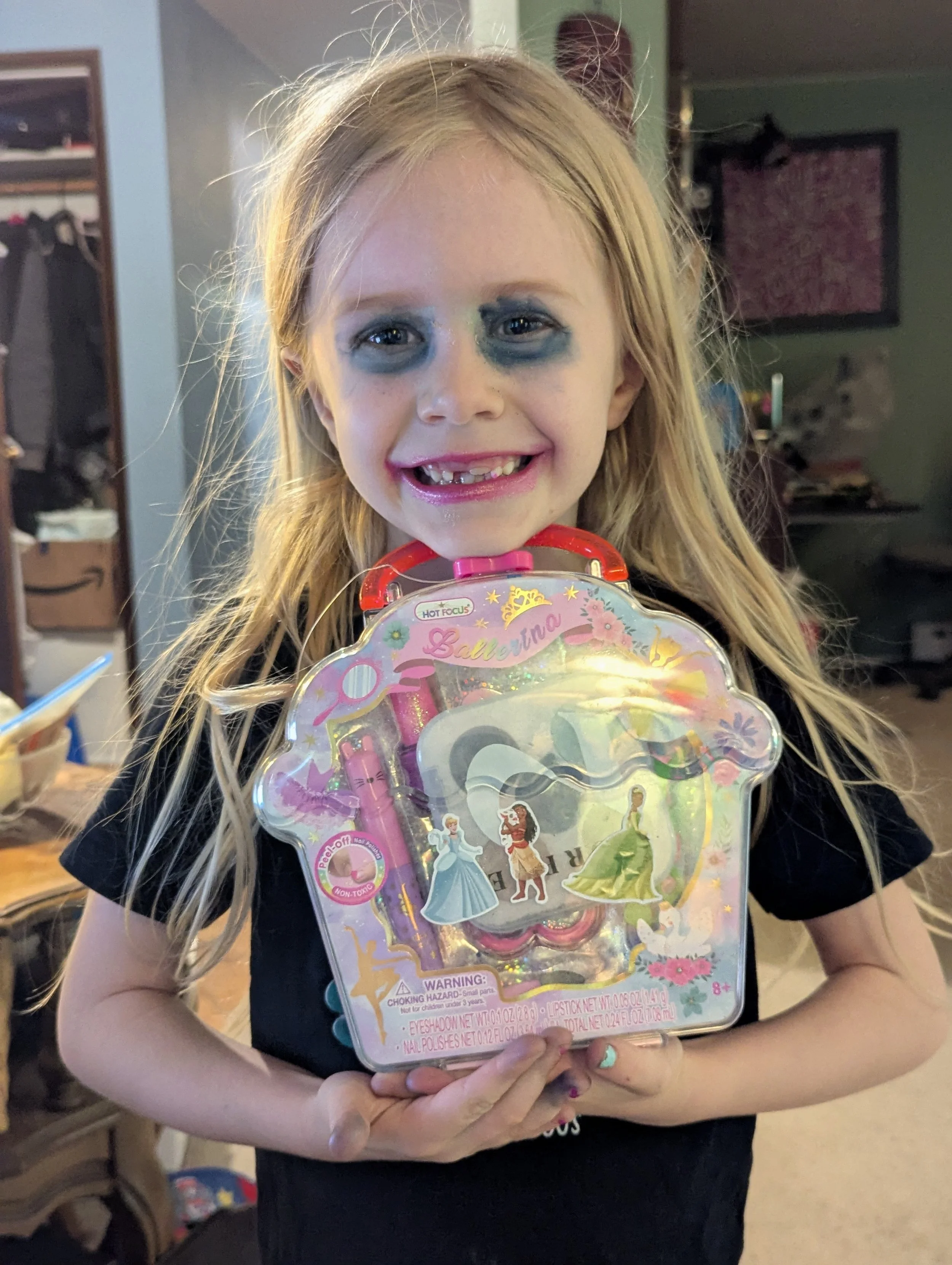 She did her own make-up