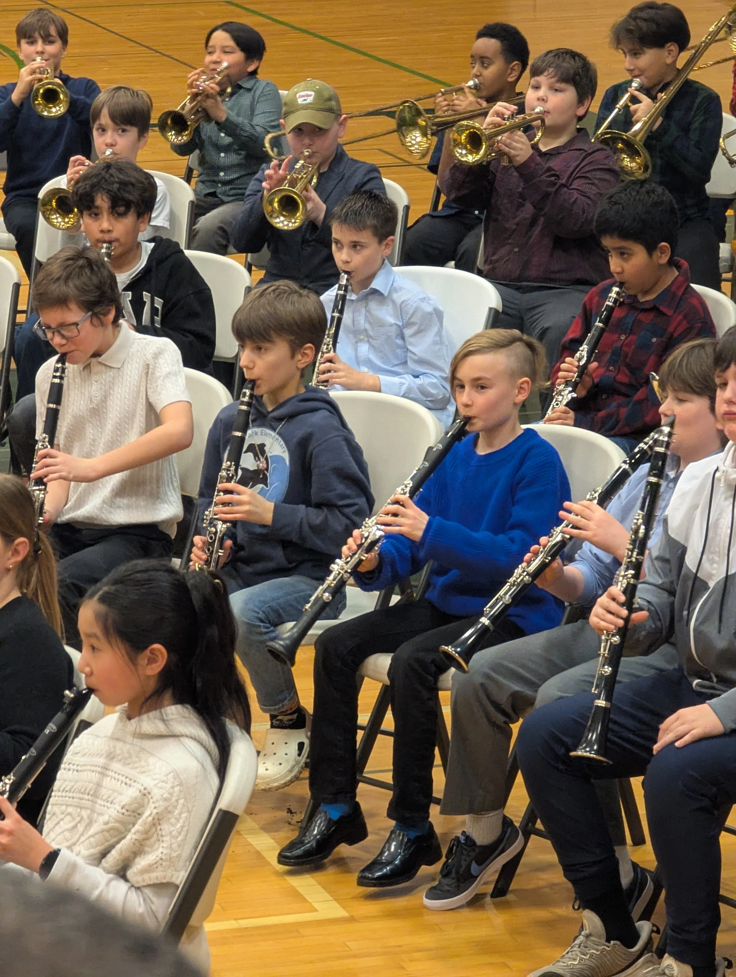 He's learning clarinet