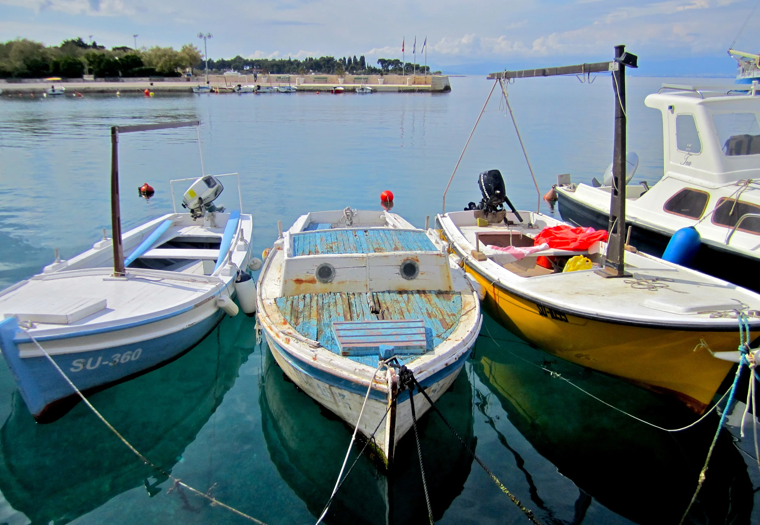 Boats in the Marina. Supetar, Croatia.