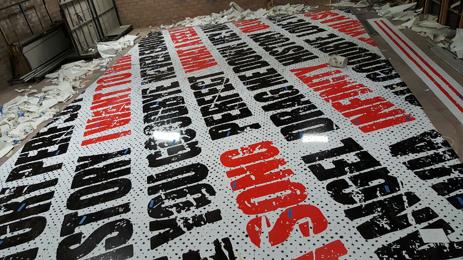 "One Direction" stage floor