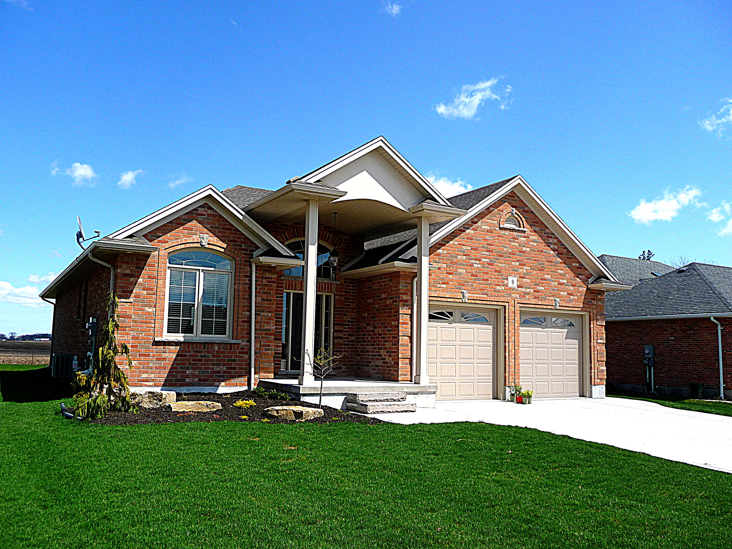 New Home Orange Brick Exterior