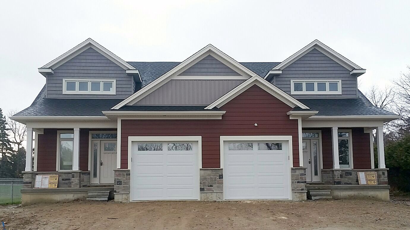 New Semi Detached Stone and James Hardie Siding Exterior home bungaloft