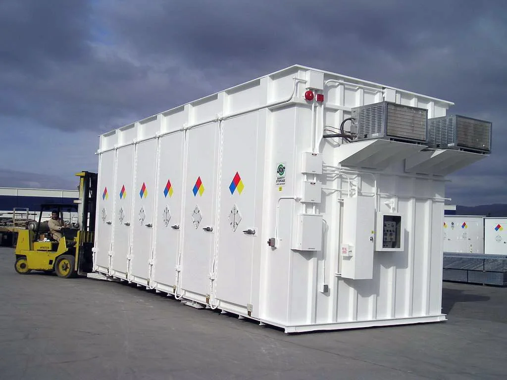 #008 REFRIGERATED Extended Height 6xDr PreFabricated Building Drum Pallets NFPA EPA IBC Approved Safety Storage safetystorage.jpg