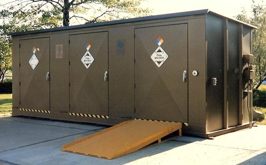 #011 H3 3010S 3Dr54 Ramp Color=GreenDark Forest PreFabricated Building Drum Pallets NFPA EPA IBC Approved Safety Storage safetystorage.jpg