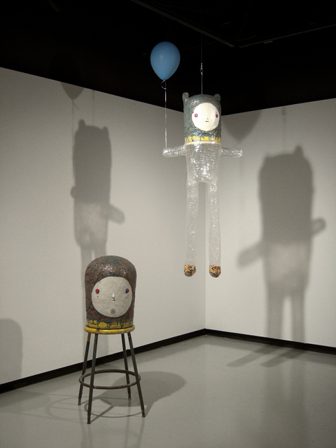 Fired Clay, Balloon, Packing Tape, Candy 57 24 12 in