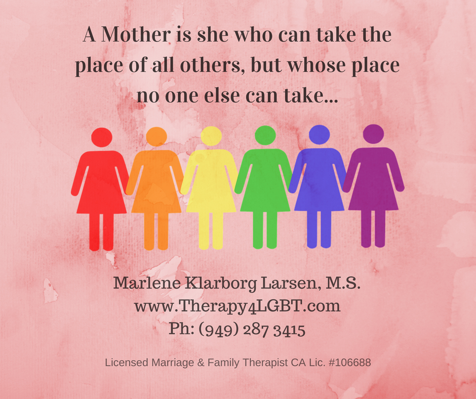 Lesbian Mother Therapy LGBT Orange County Marlene Klarborg Larsen non biological lesbian moms two moms counseling parentage ca same sex custody oc long beach los angeles.jpg