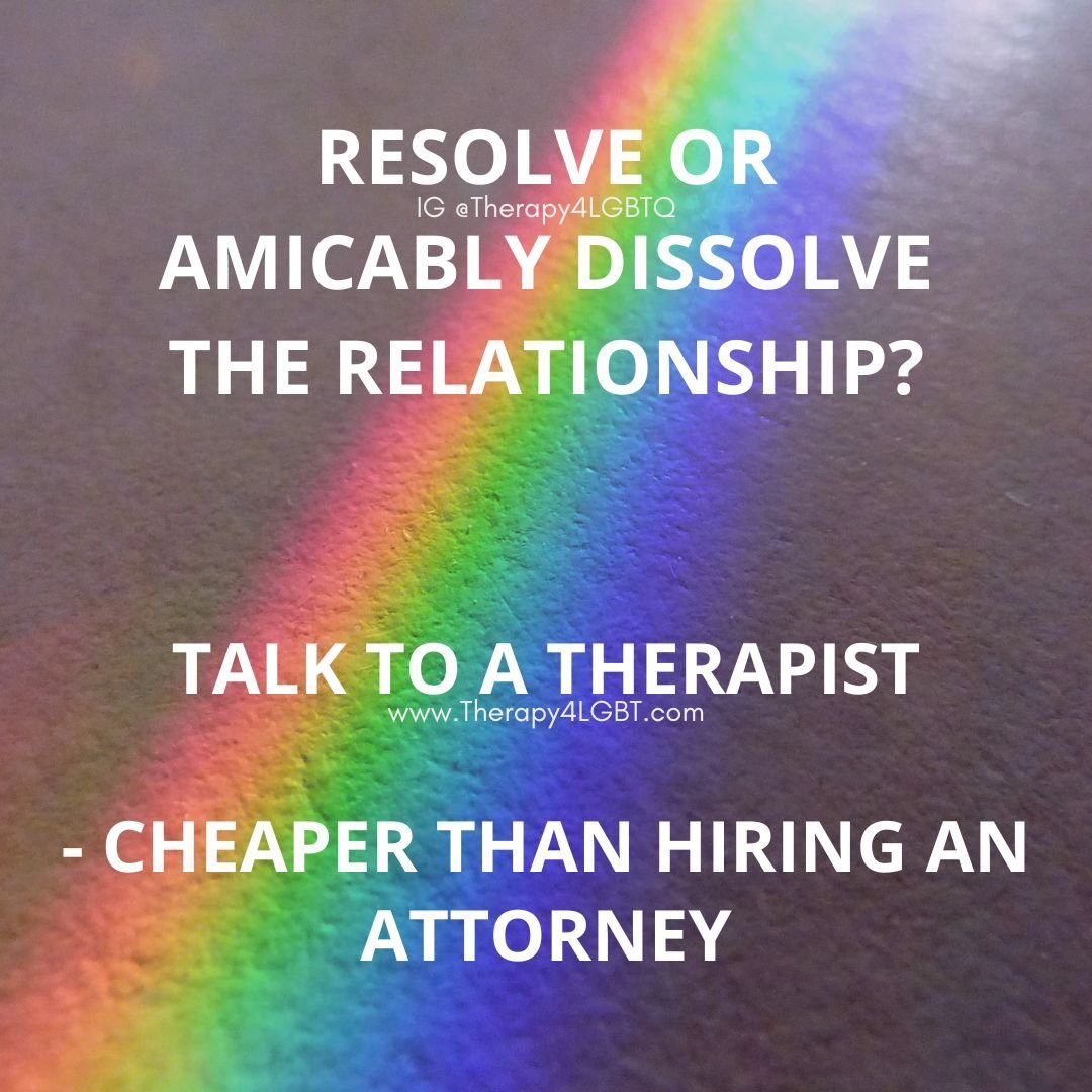 🏳️&zwj;🌈 Sometimes, a healthy divorce is better than a toxic relationship. Other times, people &quot;just&quot; need to &quot;detox&quot; their relationship and get new tools to better the communication.

🤷🏼&zwj;♀️ Having tried talking to friends