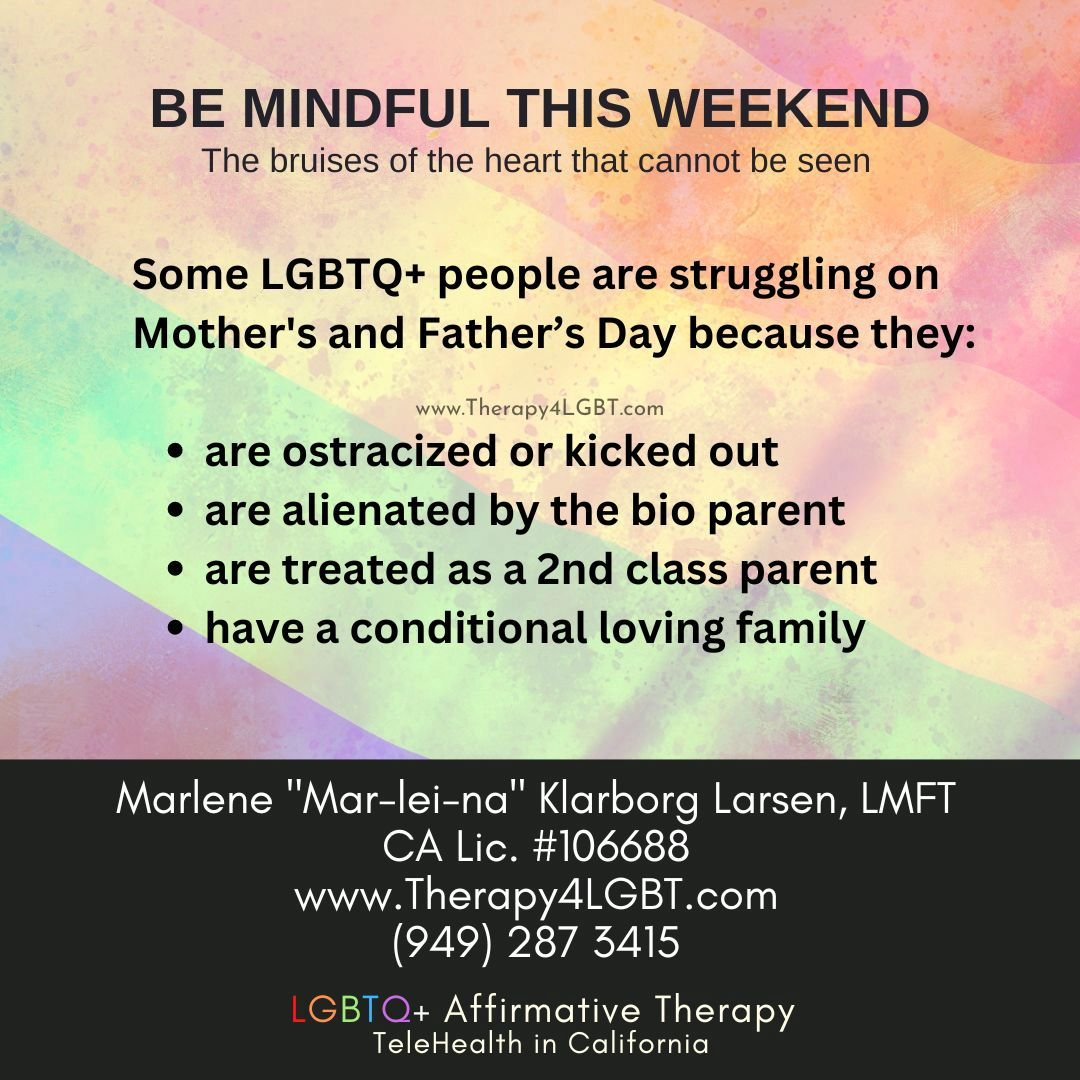 🏳️&zwj;🌈 Be Mindful... whereas some people have a great relationship with their Mother(s) or child(ren), some have no contact or still struggle....

.

.

.

.

#lgbtqfamily #lgbtqcommunity #mothersdayweekend #nomom #nomother #nofamily #chosenfamil