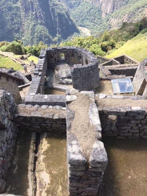 Sun Temple at Machu Picchu, looking east to sunrise.