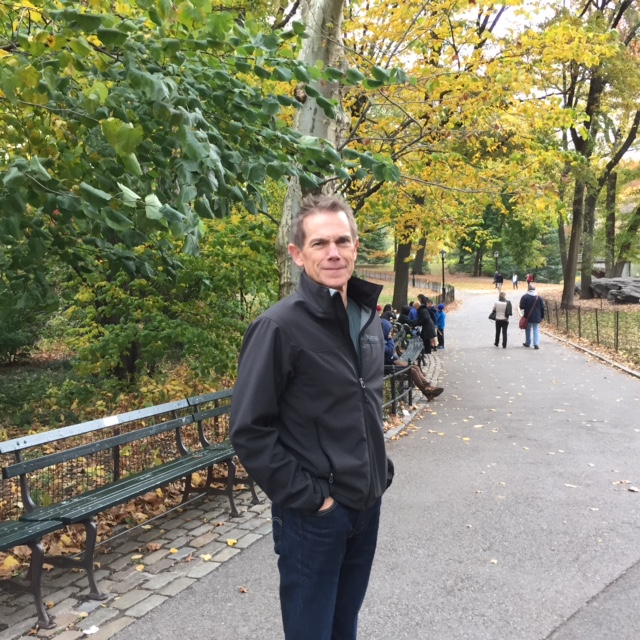 Doug in Central Park, NYC, where our married life began and where we love to visit, c. 2017