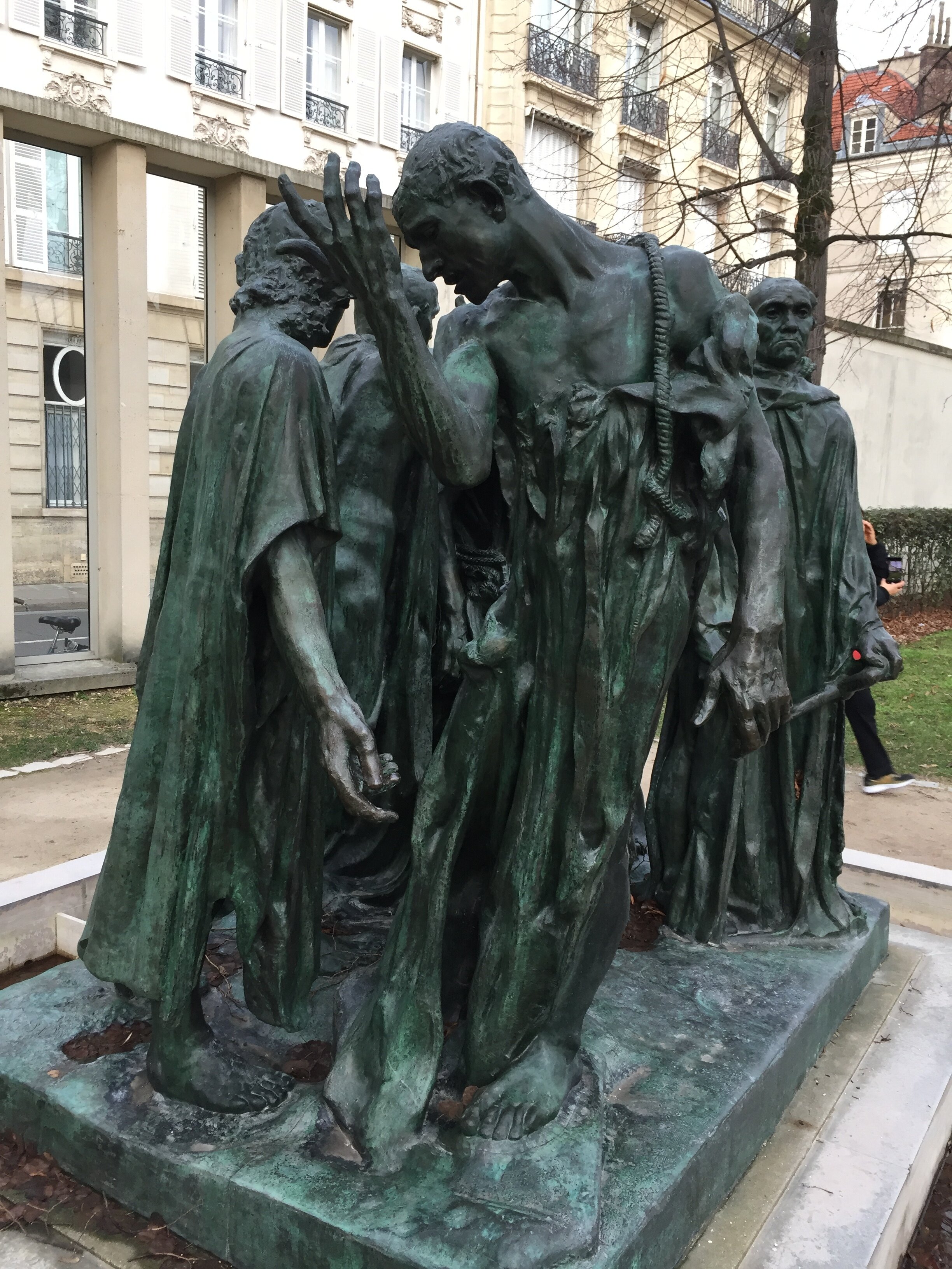 The Burghers of Calais at Rodin Musee, Paris, December with Alex &amp; Sami.