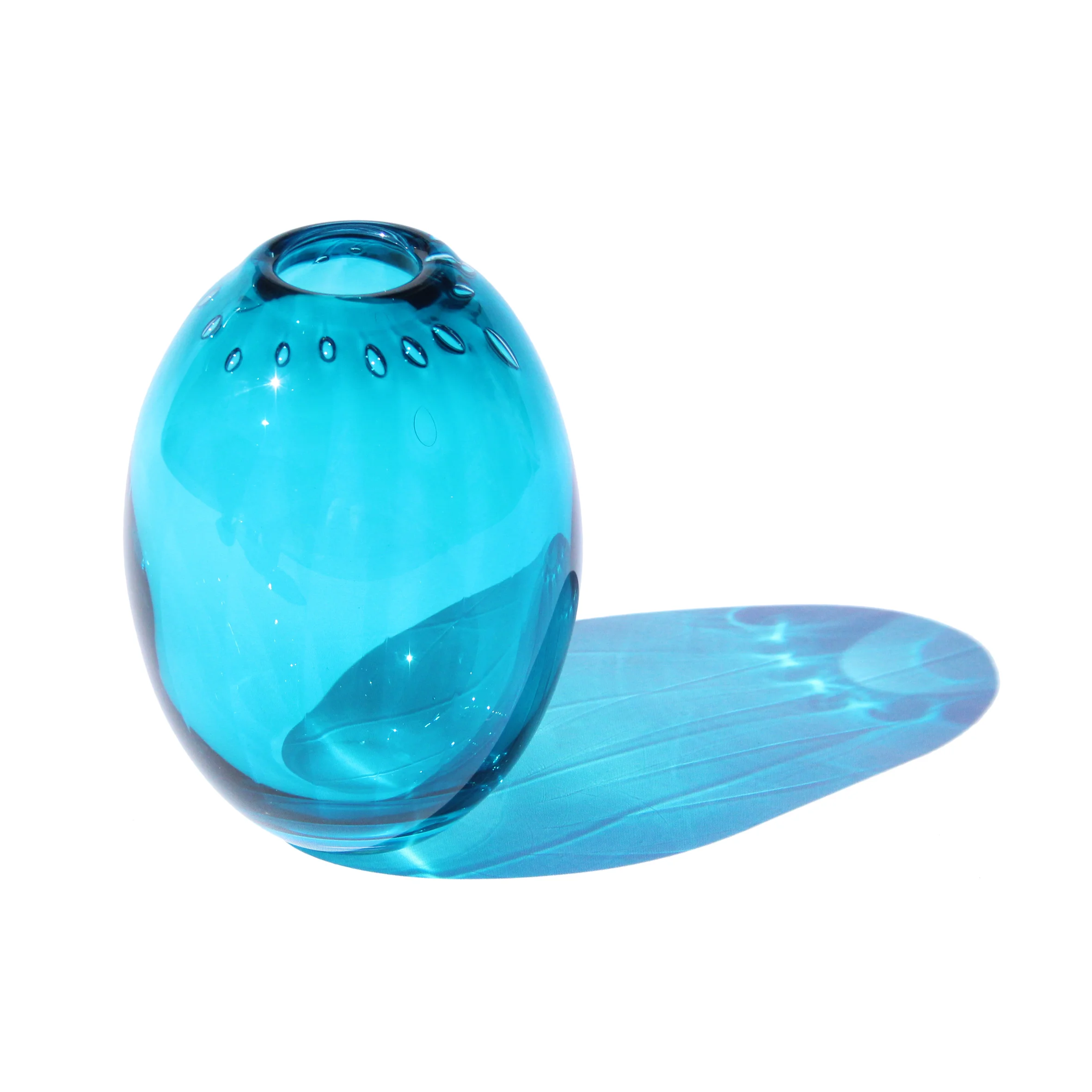 Teal Tall Laccaria Vessel