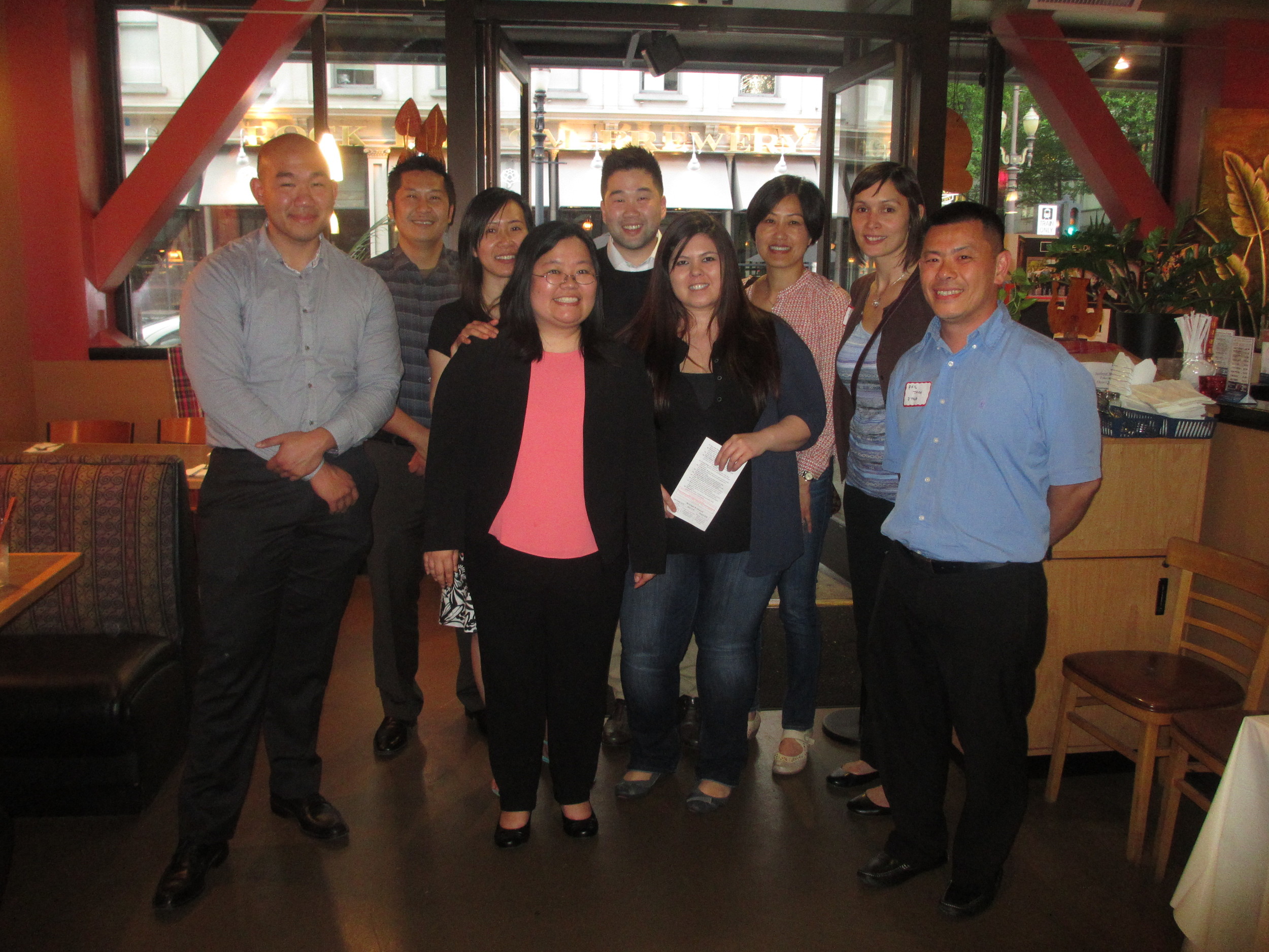 Above : On May 18th, over 40 people attended the Portland Meet & Greet in welcoming Marci Nakano as EDI’s new Executive Director.