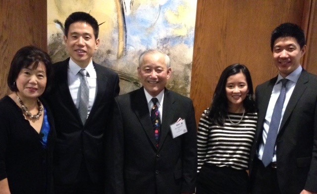 Left to Right: Lilly Yamamura, Peter Yamamura, Al Sugiyama, Kathy Yamamura, and Brandon Yamamura pose for a photo.