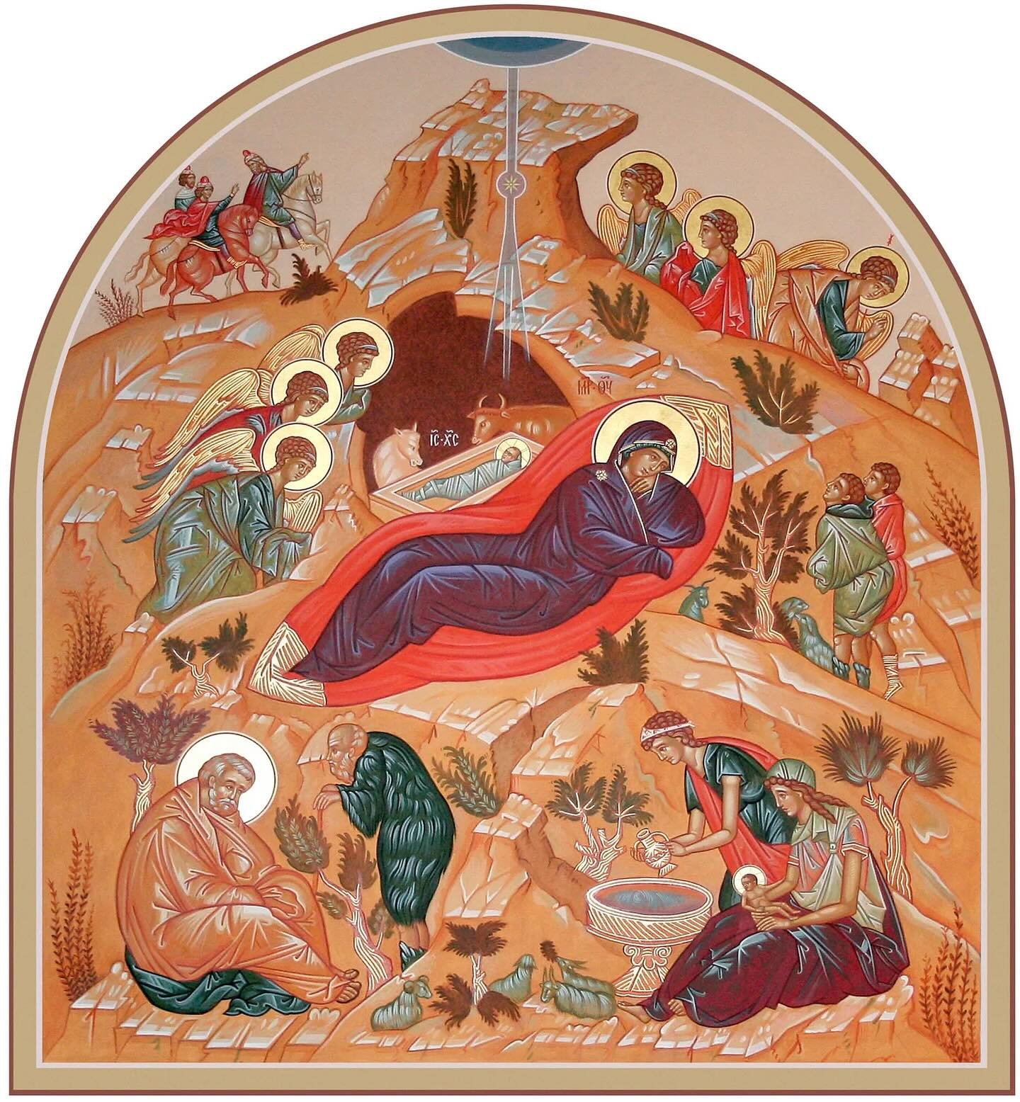 CHRIST IS BORN! #christmas #orthodox christmas #iconography #nativity #byzantinenativity