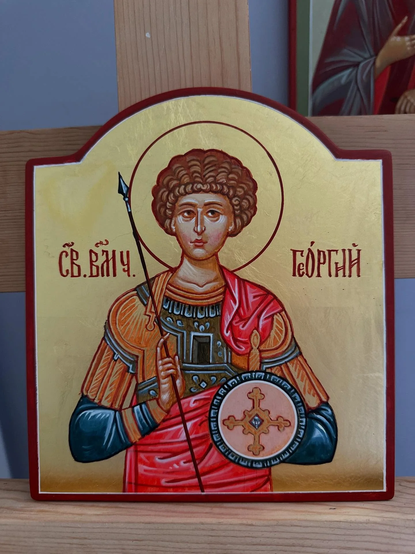 The icon of St. George completed.
